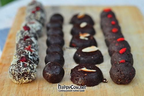 Homemade chocolates at Living Juices in Koh Tao