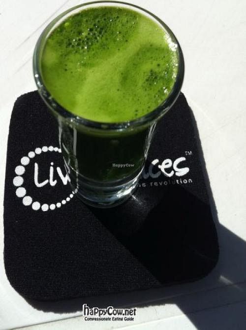Wheatgrass shot at Living Juices in Koh Tao