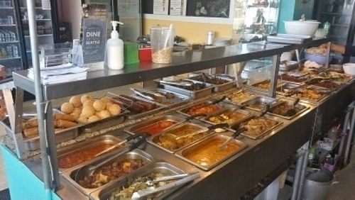 All vegan buffet  at ChuMinh Tofu and Veggie Deli in Seattle