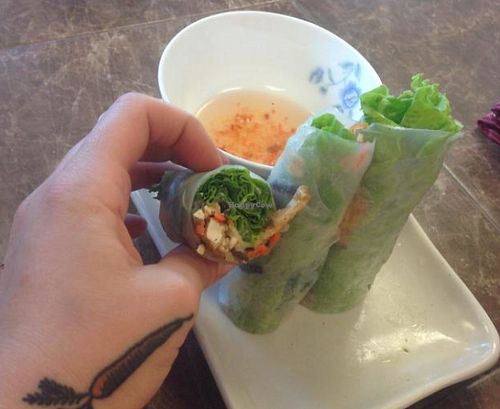 summer rolls at ChuMinh Tofu and Veggie Deli in Seattle