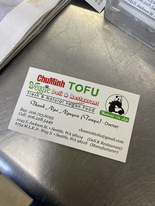 Details  at ChuMinh Tofu and Veggie Deli in Seattle