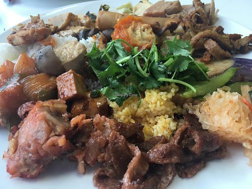 Buffet Plate Today at ChuMinh Tofu and Veggie Deli in Seattle