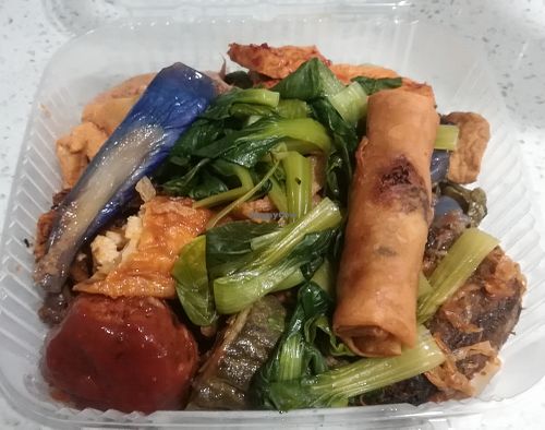 Choice from the buffet at ChuMinh Tofu and Veggie Deli in Seattle