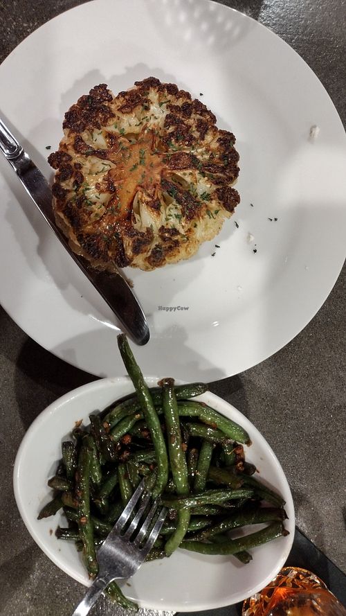 Cauliflower steak (veganized) at Crossing 2nd in Bartlesville