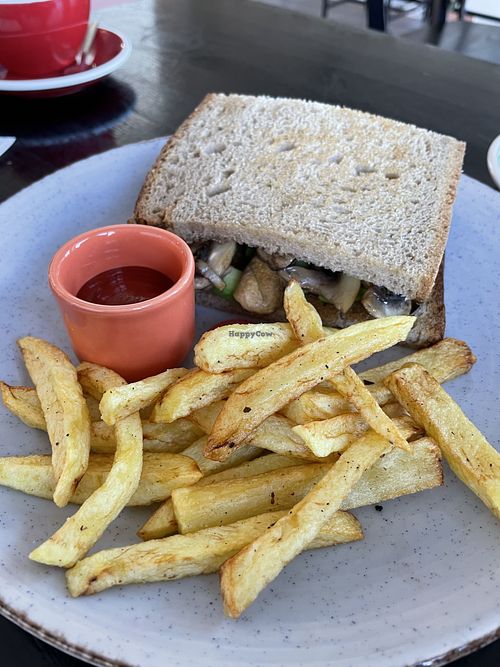 vegan club sandwich  at Ronda Café in Lourinha