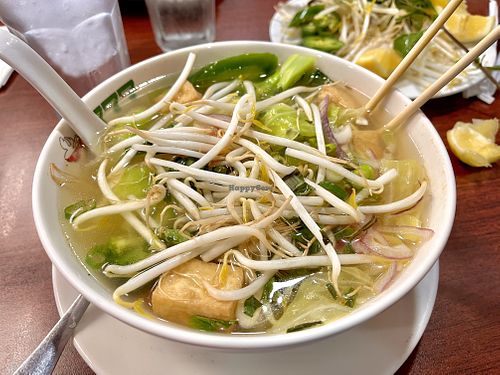 Regular size order of vegan pho (plenty for one person )  at Pho Le 777 in Clovis