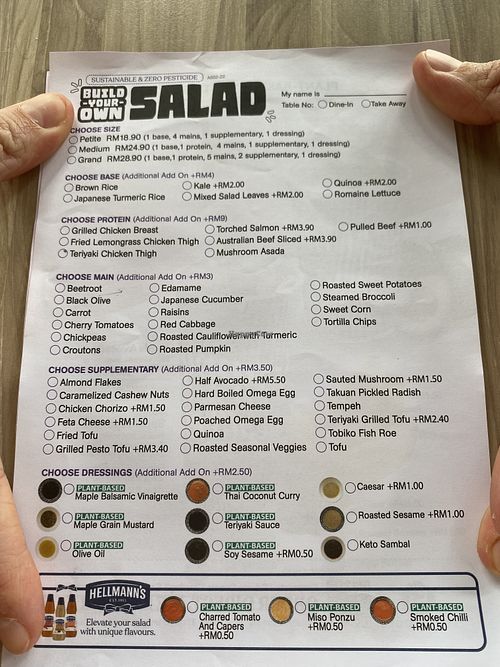 Build your own bowl options   at La Juiceria   in Kuala Lumpur