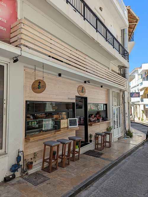 Outside at Veganato in Crete