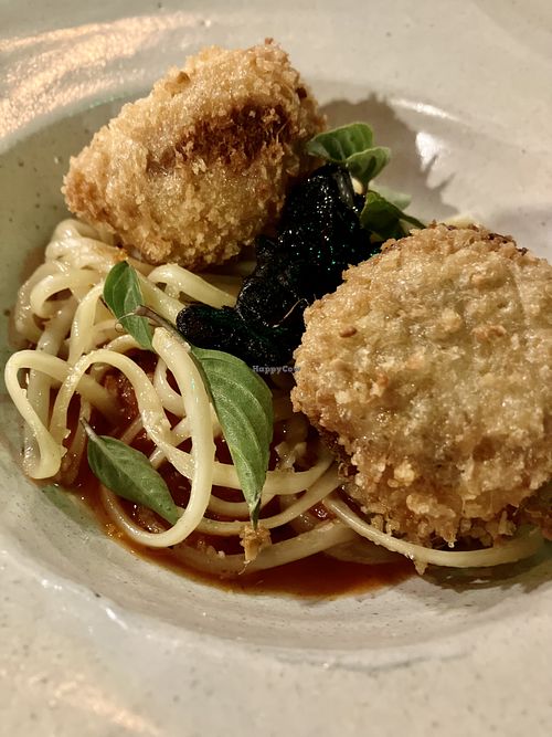 Chickpea meatballs  at Brasis Ateliê Gastronômico in Brasilia
