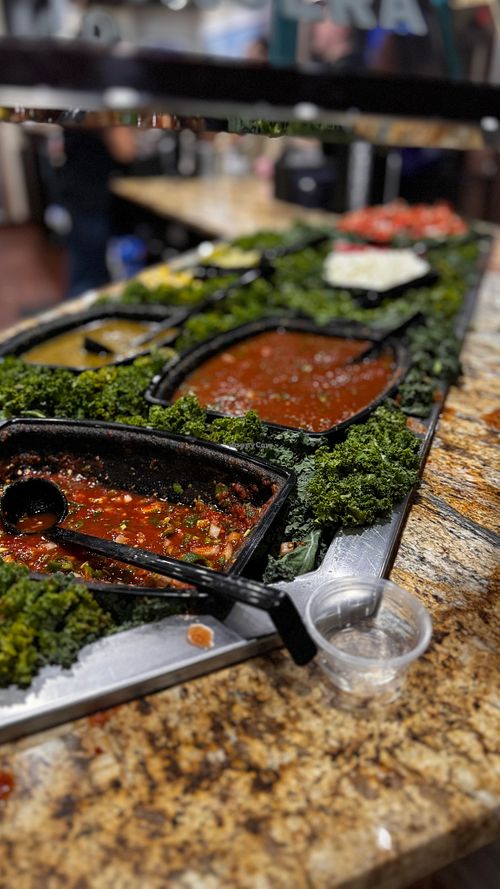 Salsa Bar at Chico's Tacos in Lake Havasu City
