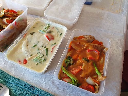 Green Curry, Satay Stir FRy at Siam Station in Geelong