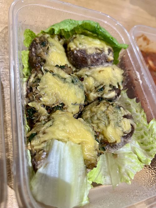 Grilled stuffed mushrooms 🍄  #Veganuary at Doctor K's Vegan Kitchen in Aberdeen