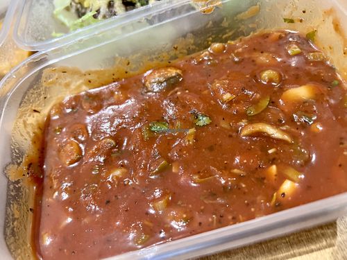 Mushrooms in red sauce #Veganuary at Doctor K's Vegan Kitchen in Aberdeen