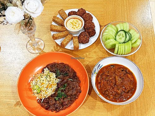 Dinner from our food order  #Veganuary at Doctor K's Vegan Kitchen in Aberdeen