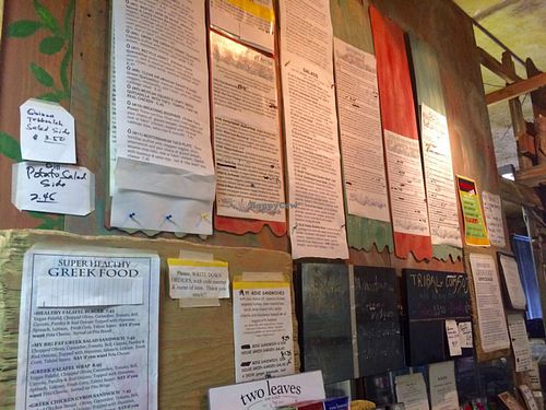 menu at Tribal Cafe in Los Angeles