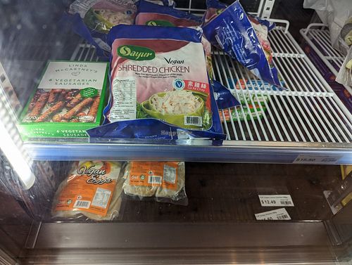 Vegan products at The Masala Mill in Goulburn