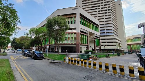 Street view of coffeeshop along Lor 101 Changi  at SF Vegan & Vegetarian in Central Singapore
