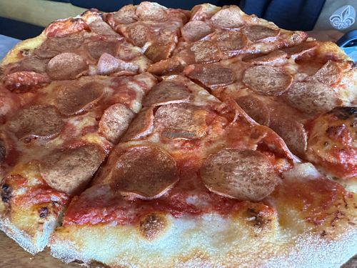 Vegan pepperoni pizza   at Stonework Pizza & Tap in Petaluma