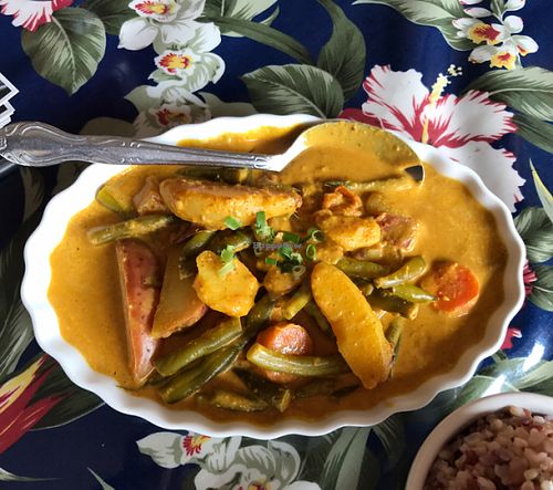 vegan curry at Prabha's Indian Restaurant in Hilo