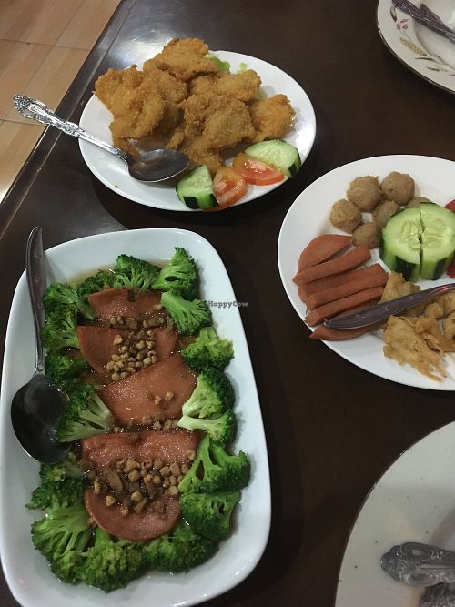 Mock meats galore at I Love Vegetarian Food - De Ra Sa in Tuban