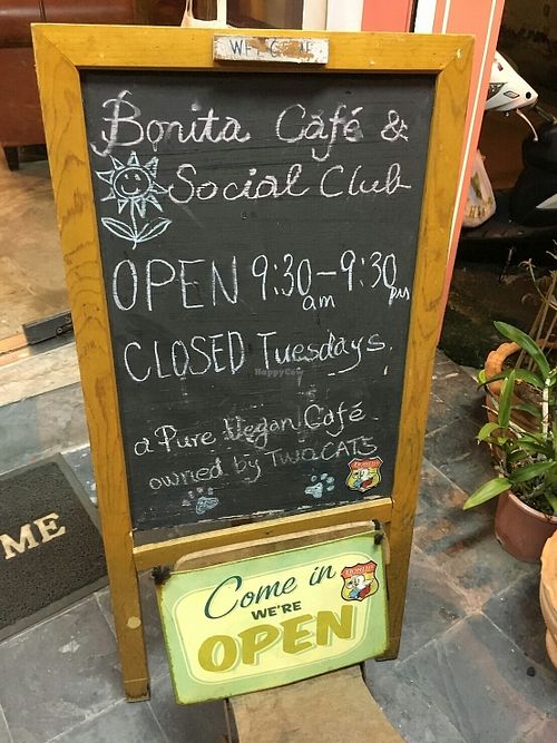 Signage at Bonita Cafe and Social Club in Bangkok