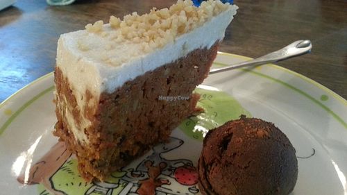 capt cake and a chocolate truffle at Bonita Cafe and Social Club in Bangkok