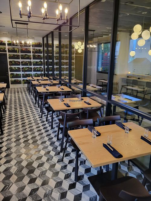 Dining area #Veganuary at Kusaki - Pop-up in Los Angeles