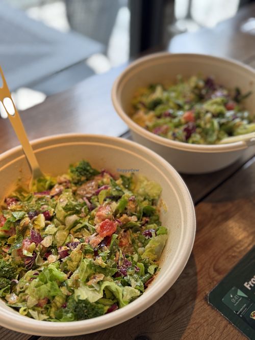Nice, fresh salad. No tofu on the menu when we went, though they have two salad bowls with potato instead. Light and tasty  at Crisp Salad Works Daikanyama in Tokyo