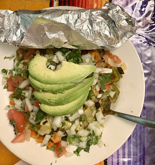 Veggie bowl with beans and rice    at Carmelitas Mexican Grill and Cantina in Borrego Springs