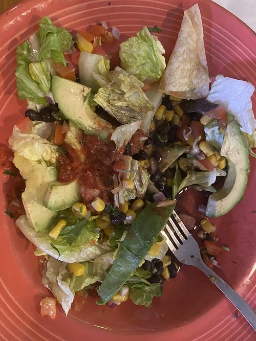 Avocado salad, extra avocado, and salsa  at Carmelitas Mexican Grill and Cantina in Borrego Springs