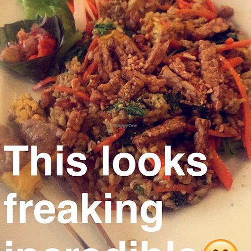 tempeh/tofu turmeric Nasi goreng-apologise for the snapchat text at Dayu's Warung in Ubud