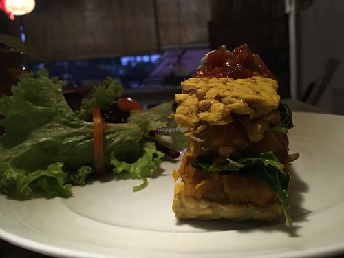 Tempeh pumpkin lasagna at Dayu's Warung in Ubud