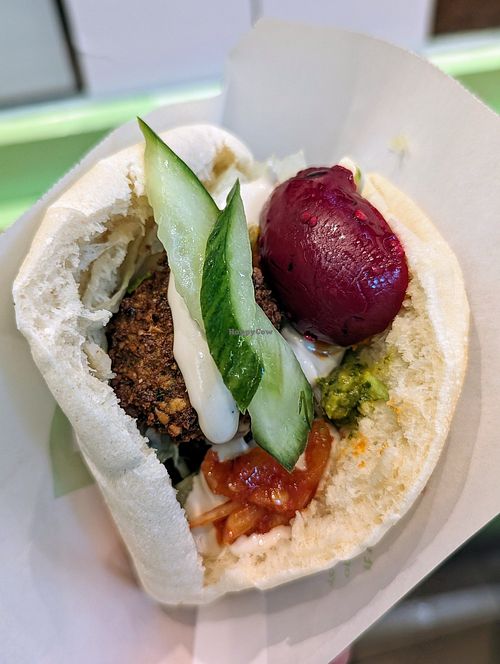 Small pita at Maoz - Muntplein in Amsterdam