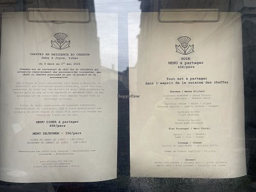 Keine vegane Option bis zum 1. Mai 2023  at Chardon in Arles