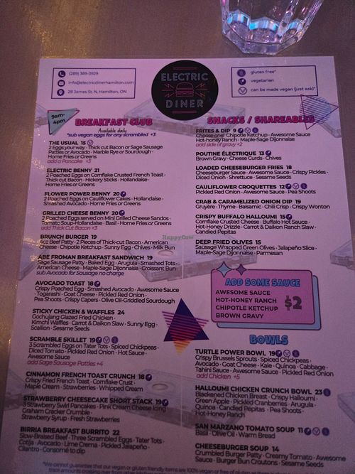  at Electric Diner in Hamilton