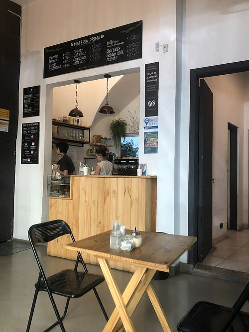 inside at Materia Prima Café in Buenos Aires