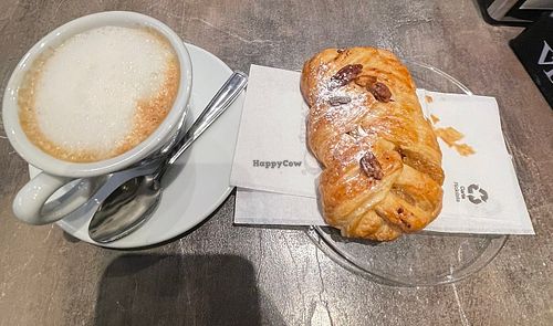 Soy cappuccino and vegan croissant  at Caffè Carlotta Padova in Padua