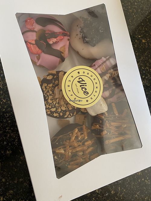 Cute packaging   at Vice Doughnuts & Coffee in Massapequa