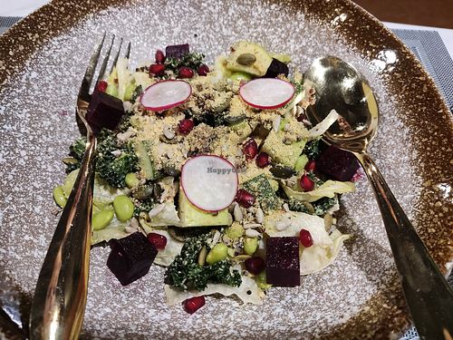 Superfoods salad with Kale and beat at Pranaa Food For Life in Bangkok