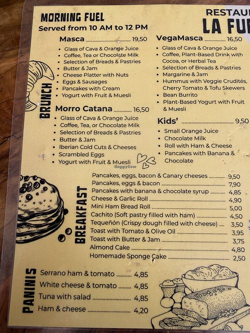 Breakfasr  at La Fuente in Tenerife