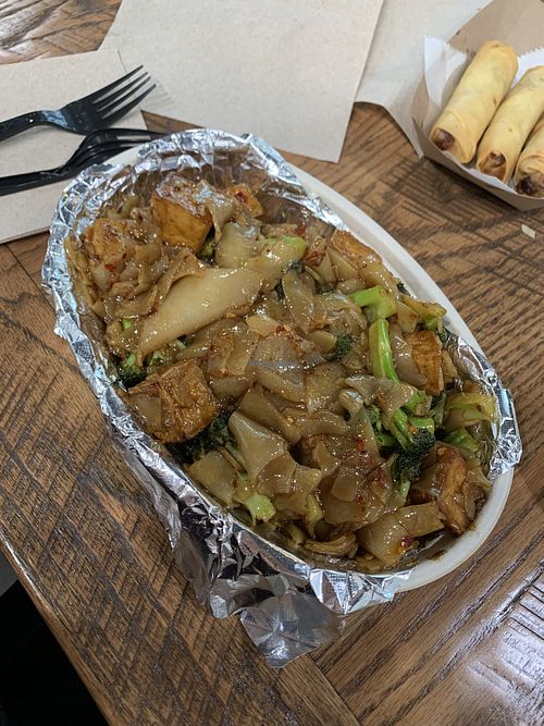 Vegan pad see ew with tofu  at Sticky Rice in Richardson