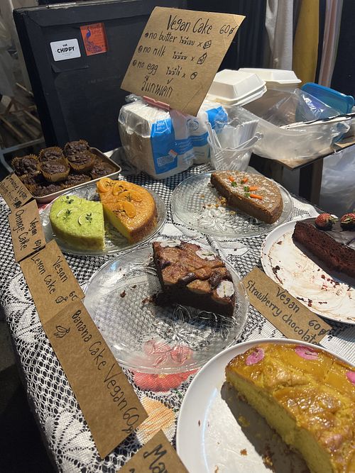 So many options  at Vegan Cake in Pai