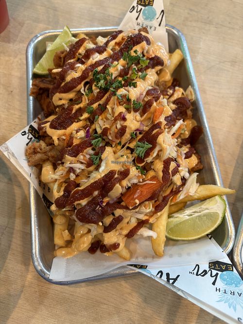 Pulled pork fries  at Earth Aloha Eats in Kihei