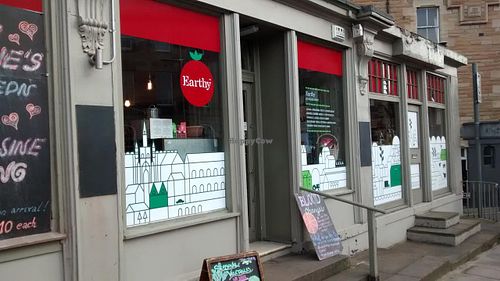 Exterior cafe and shop.  at Earthy - Canonmills in Edinburgh
