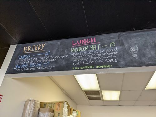 Menu board at LuLu's in Memphis