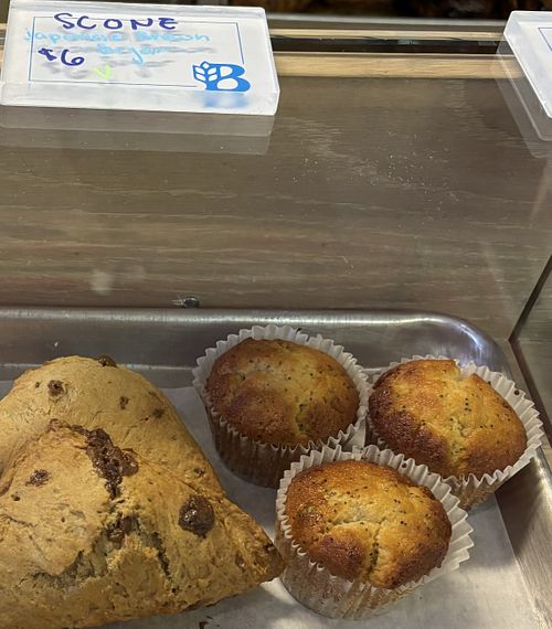 Scones and lemon poppyseed muffins   at Bakers Bench in Los Angeles