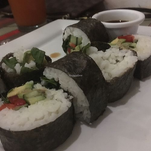 sushis at Vegan Planet in Cancun
