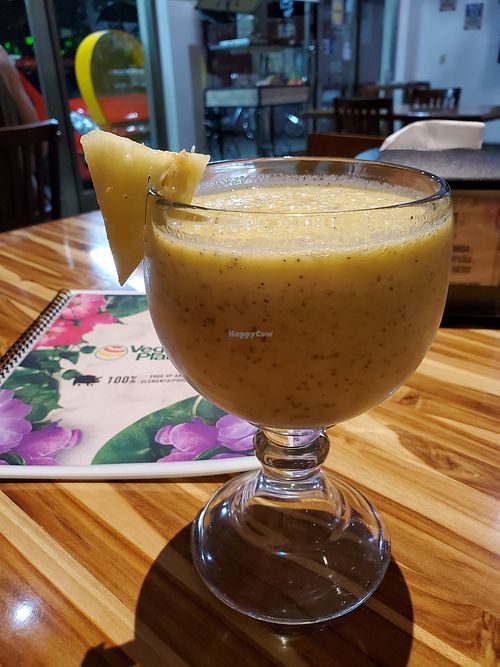 Passion pineapple at Vegan Planet in Cancun