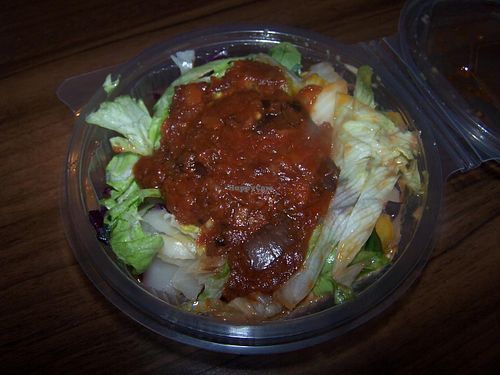 Salad and hummous at Falaferia - Taborstrasse in Vienna