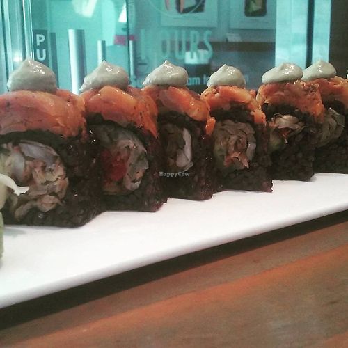 Sunny side sushi roll  at Beyond Sushi - Union Square in New York City